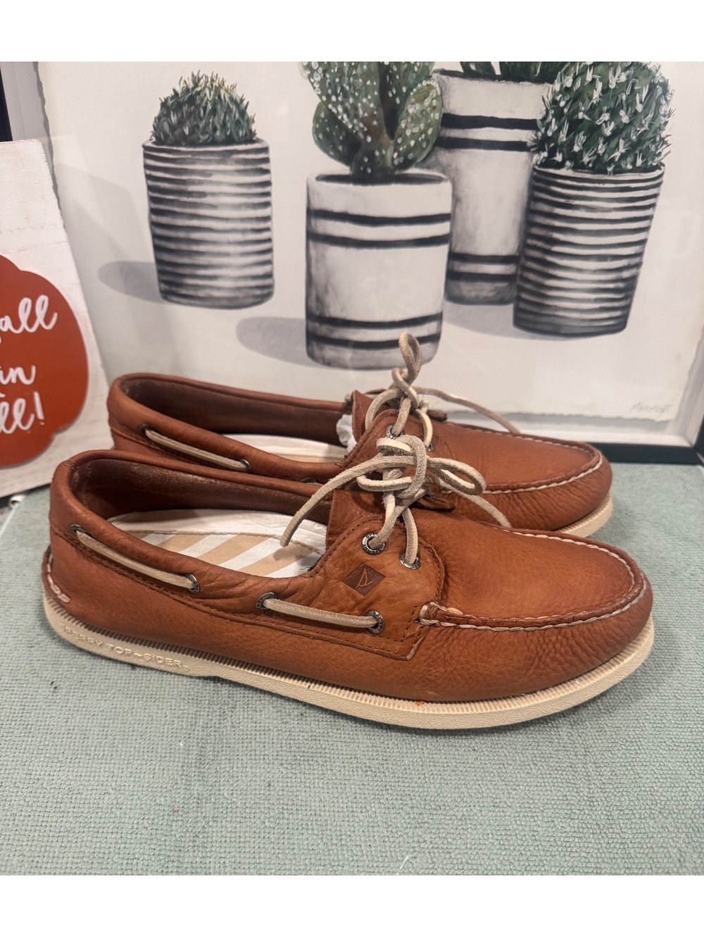 Sperry Authentic Original in light brown leather, Men’s  size 9.5M